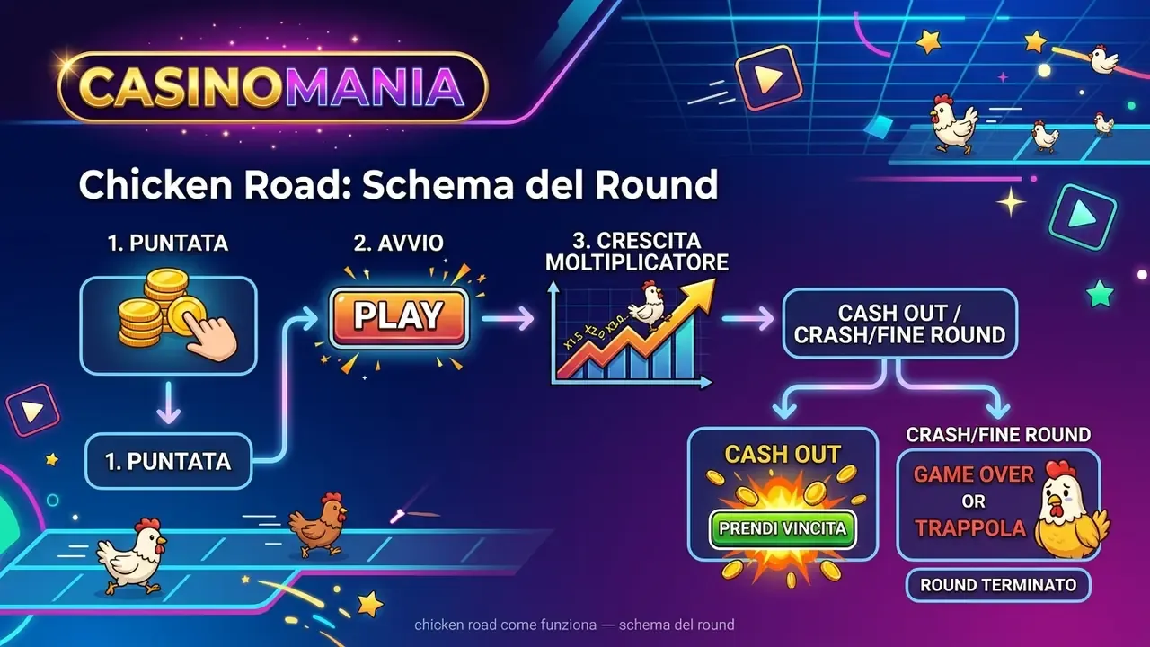 chicken road come funziona — schema del round